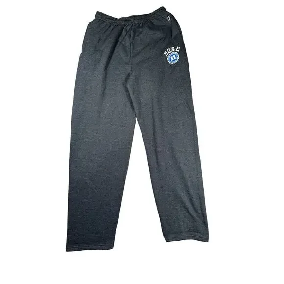 Champion Mens XL Duke University Dark Grey Sweatpants Comfort Lounge Fleece  Cozy